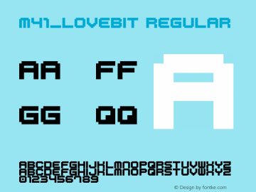 M41_LOVEBIT Regular Version 1.0 Font Sample