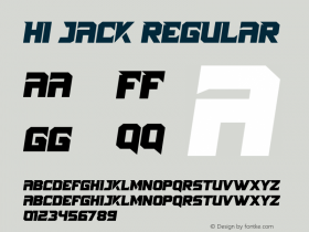 Hi Jack Version 1.00;March 17, 2020;FontCreator 12.0.0.2563 64-bit图片样张