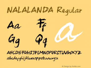 NALALANDA Version 1.00;August 6, 2020;FontCreator 13.0.0.2675 64-bit Font Sample