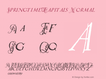 Springtime_Capitals Normal 001.001 Font Sample