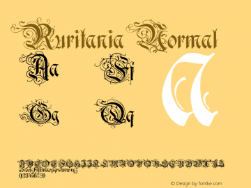 Ruritania Normal 1.0 Font Sample