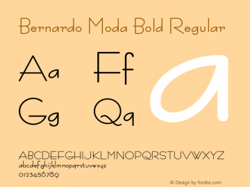 BernardoModaBold Version 2.001 Font Sample