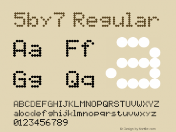 5by7  Font Sample