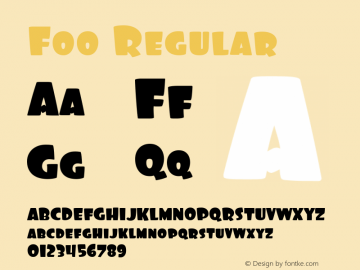 Foo-Regular Version 5.002图片样张