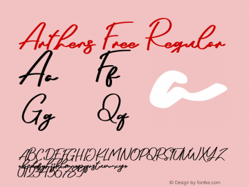 Arthens Free Version 1.004;Fontself Maker 3.5.1 Font Sample