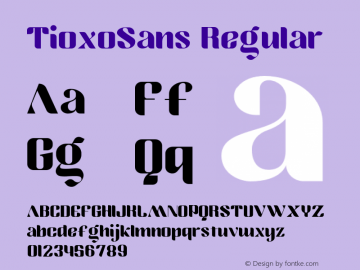 TioxoSans-Regular Version 1.000 Font Sample