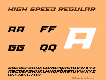 High Speed Regular Version 1.000图片样张