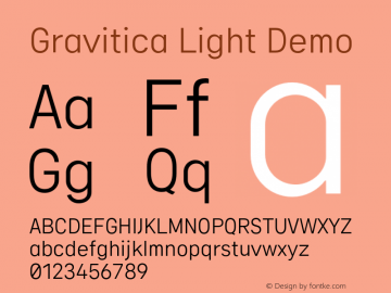 Gravitica Light Demo Version 1.000;hotconv 1.0.109;makeotfexe 2.5.65596图片样张