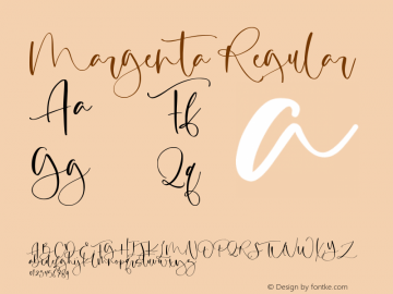 Margenta Version 1.00;September 22, 2020;FontCreator 11.5.0.2430 32-bit Font Sample