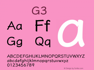 系统字体 粗体 G3 图片样张