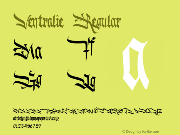 Ventralie Version 1.00;September 23, 2020;FontCreator 12.0.0.2552 64-bit Font Sample