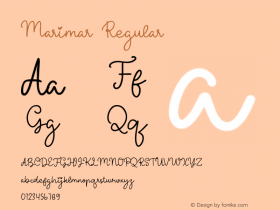 Marimar Version 1.006;Fontself Maker 3.5.2 Font Sample