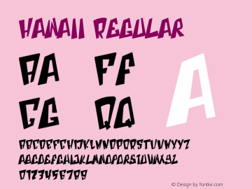 Hawaii Version 1.001;Fontself Maker 3.5.1 Font Sample