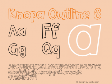 Knopa Outline 3 Version 1.000;PS 001.000;hotconv 1.0.88;makeotf.lib2.5.64775 Font Sample