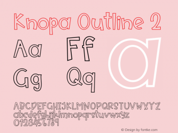 Knopa Outline 2 Version 1.000 Font Sample