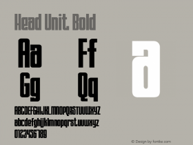 Head Unit Bold Version 1.00;May 16, 2020;FontCreator 13.0.0.2630 64-bit图片样张