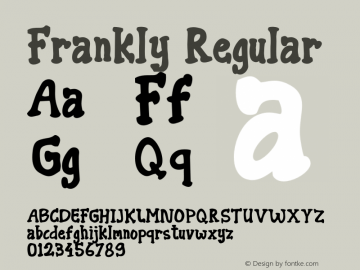 Frankly Version 1.00;September 8, 2020;FontCreator 12.0.0.2525 64-bit图片样张