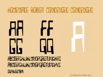 Homemade Robot Condensed Condensed 1 Font Sample