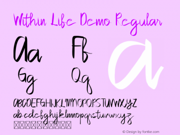 Within Life Demo Version 1.002;Fontself Maker 3.5.1图片样张