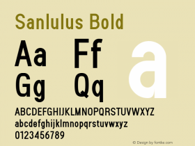 Sanlulus Bold Version 1.001;Fontself Maker 3.5.1 Font Sample