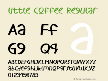 little coffee Version 1.00;August 14, 2020;FontCreator 12.0.0.2567 64-bit图片样张