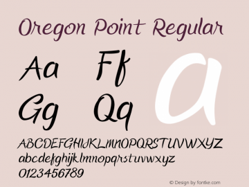 Oregon Point Version 1.003;Fontself Maker 3.5.1 Font Sample