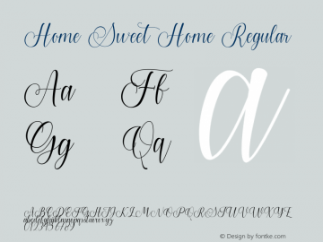 Home Sweet Home Version 1.00;July 6, 2020;FontCreator 13.0.0.2670 64-bit Font Sample