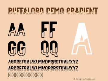 Buffalord Demo Gradient Version 1.001;Fontself Maker 3.5.1图片样张