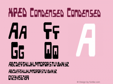 XPED Condensed Condensed 1 Font Sample