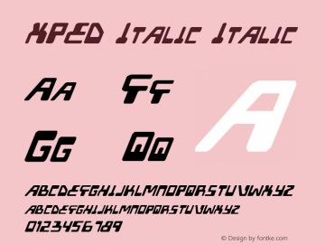 XPED Italic Italic 1图片样张