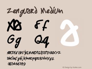 Zenguard Medium Version 001.000 Font Sample