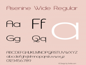 Asenine Wide Regular 1 Font Sample