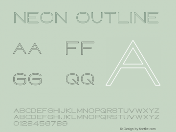Neon Outline Version 1.000;PS 001.000;hotconv 1.0.88;makeotf.lib2.5.64775图片样张