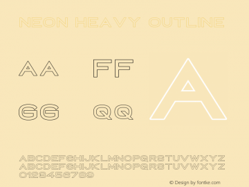 Neon Heavy Outline Version 1.000;PS 001.000;hotconv 1.0.88;makeotf.lib2.5.64775图片样张