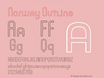 Norway Outline Version 1.000;PS 001.000;hotconv 1.0.88;makeotf.lib2.5.64775图片样张