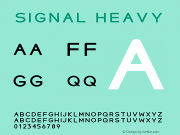 Signal Heavy Version 1.000;PS 001.000;hotconv 1.0.88;makeotf.lib2.5.64775图片样张