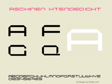 Maschinen ExtendedLight Macromedia Fontographer 4.1.5 21.07.2001 Font Sample