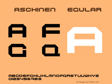 Maschinen Regular Macromedia Fontographer 4.1.5 21.07.2001 Font Sample