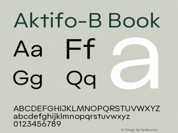 Aktifo-B-Book Version 1.000 | wf-rip DC20190125 Font Sample