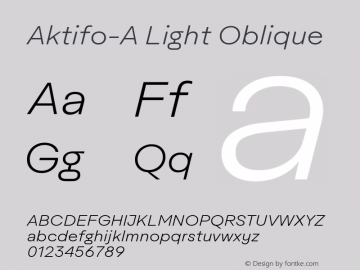 Aktifo-A-LightOblique Version 1.000 | wf-rip DC20190125图片样张