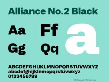 AllianceNo.2-Black Version 1.0 | wf-rip DC20180710 Font Sample