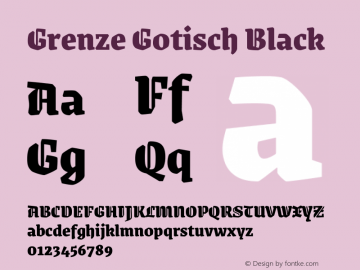 Grenze Gotisch Black Version 1.001 Font Sample