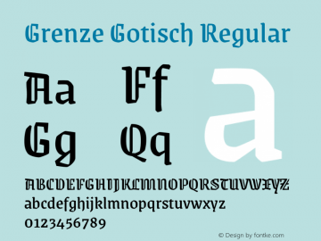 Grenze Gotisch Regular Version 1.001图片样张