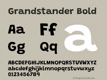 Grandstander Bold Version 1.200 Font Sample
