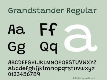 Grandstander Regular Version 1.200 Font Sample