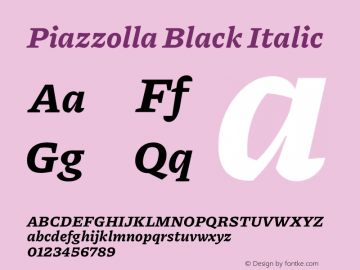 Piazzolla Black Italic Version 2.001图片样张