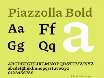 Piazzolla Bold Version 2.001图片样张