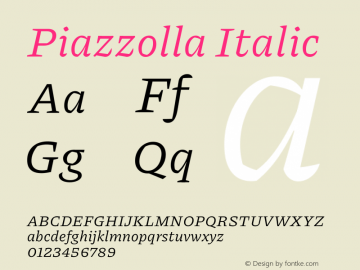 Piazzolla Italic Version 2.001图片样张