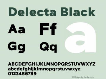 Delecta Black Version 1.000;PS 001.000;hotconv 1.0.70;makeotf.lib2.5.58329图片样张