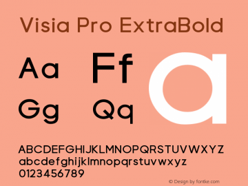 Visia Pro ExtraBold Version 1.000;PS 001.000;hotconv 1.0.88;makeotf.lib2.5.64775图片样张